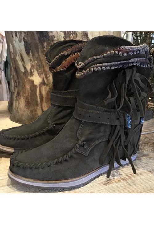 Sedona | Women's Ankle Boots, Boho Flat Vegan Suede Sneaker Sole Casual Booties