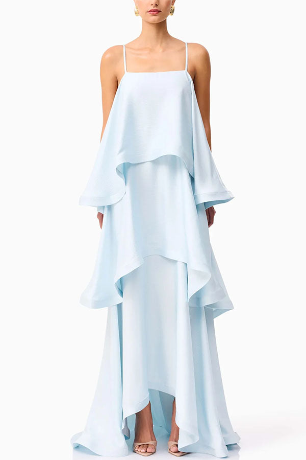 Mia | Women's Elegant Satin Open Back Maxi Dress