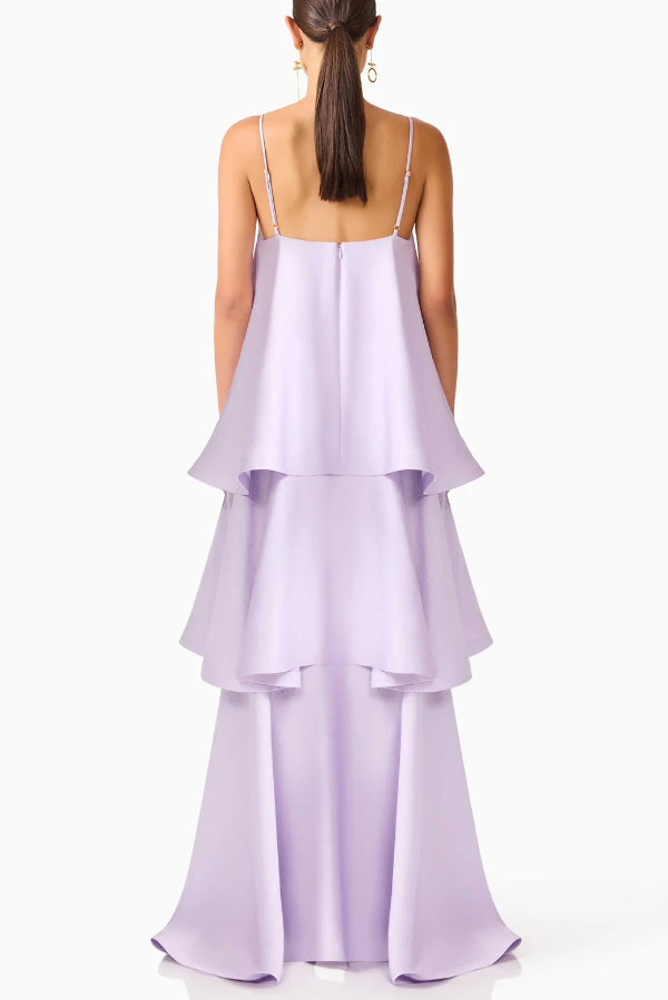 Mia | Women's Elegant Satin Open Back Maxi Dress