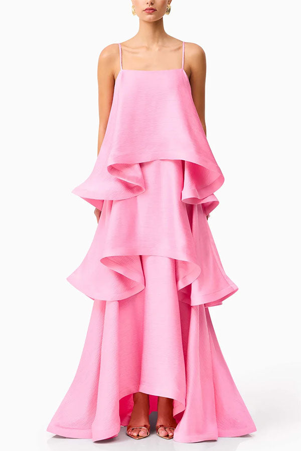 Mia | Women's Elegant Satin Open Back Maxi Dress
