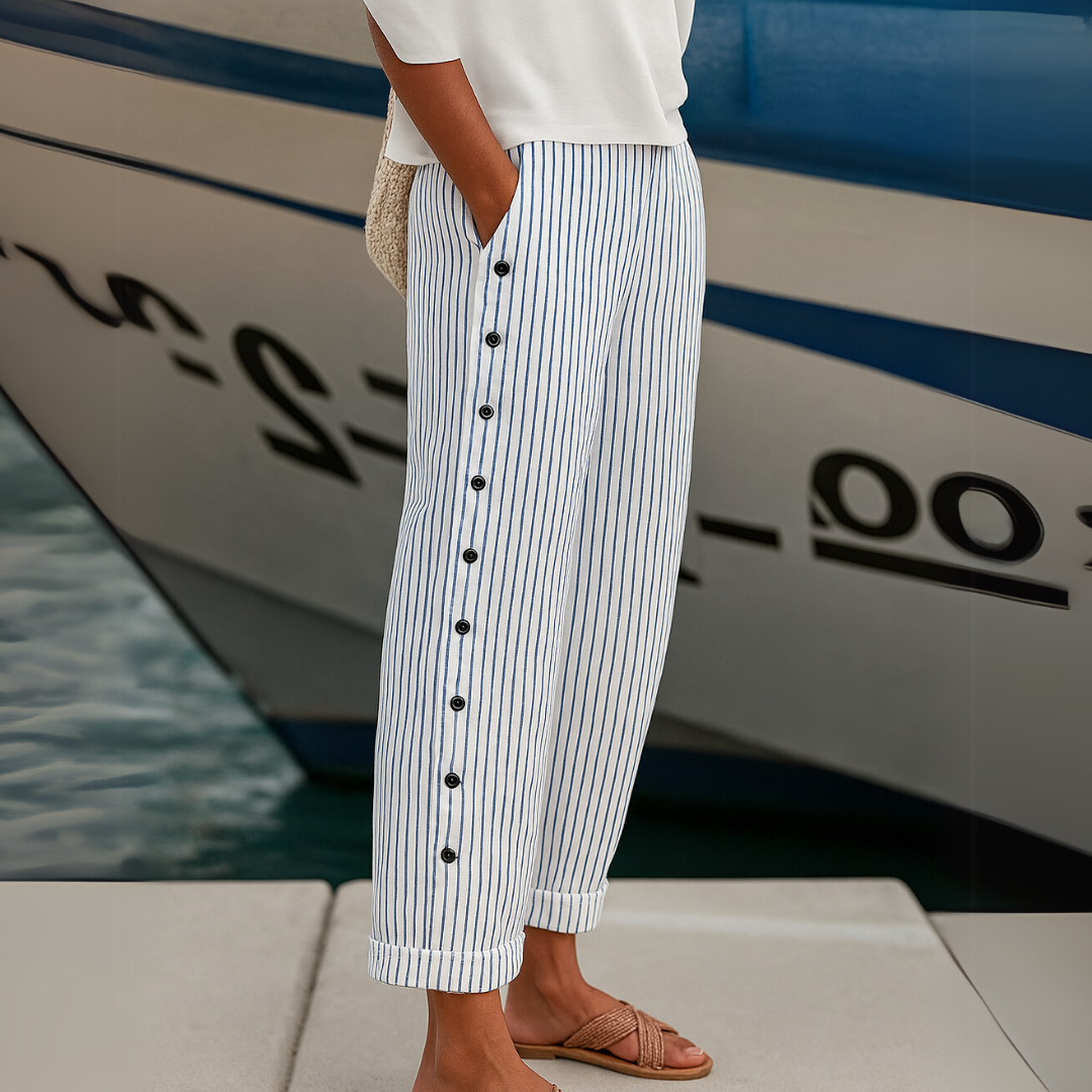 Sharon | Comfortable Striped Loose Fit Summer Pants