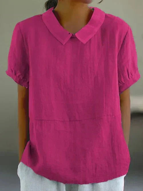 Fiona | Women’s Linen Peter Pan Collar Blouse