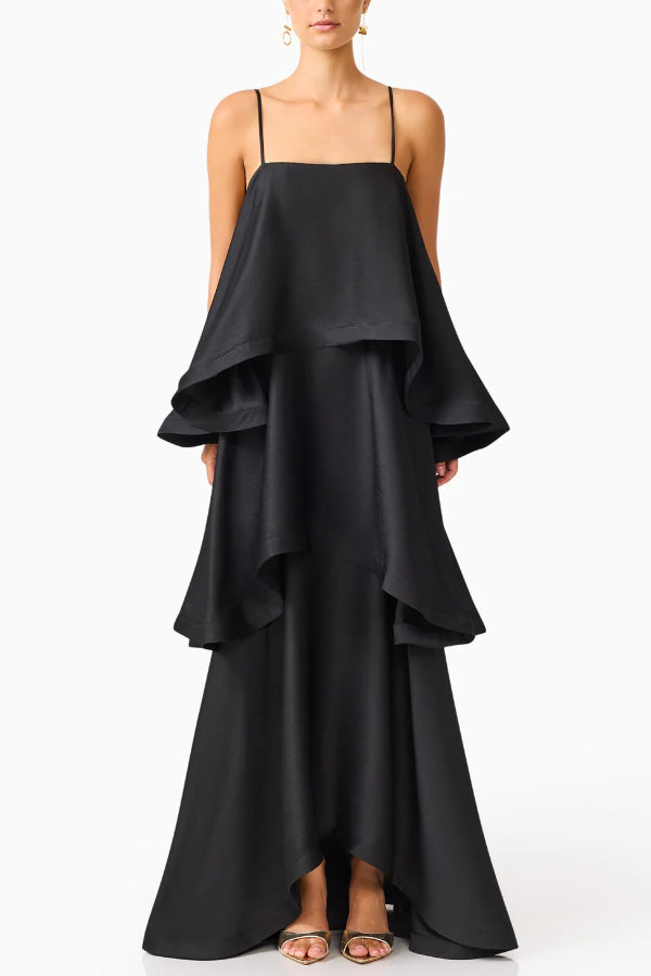 Mia | Women's Elegant Satin Open Back Maxi Dress