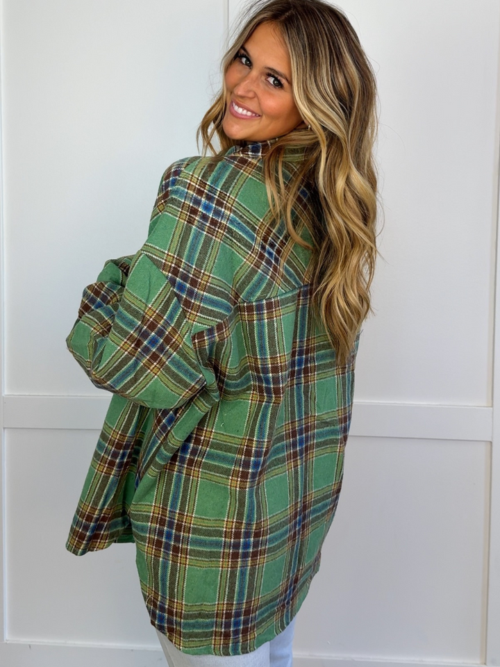 Laylie Plaid Flannel – Oversized Long Sleeve