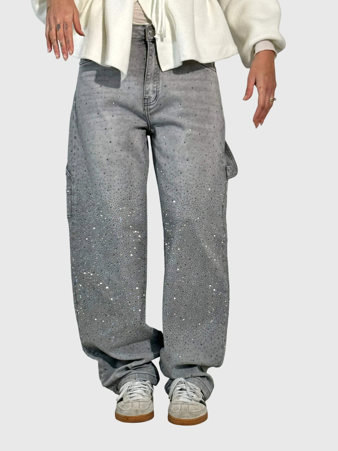 Kimberly | Women’s Sparkle Diamond Denim Pants