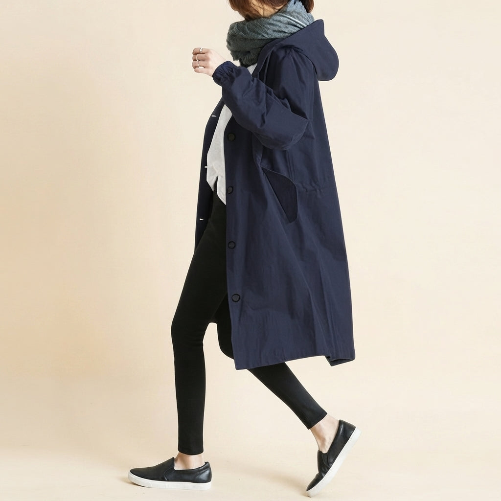 Angelika Trench Coat Oversized Hooded