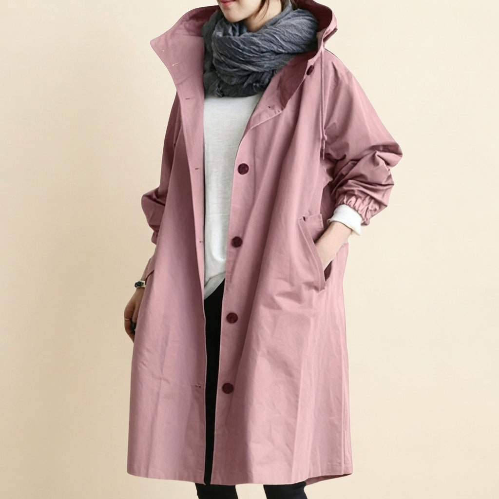 Angelika Trench Coat Oversized Hooded