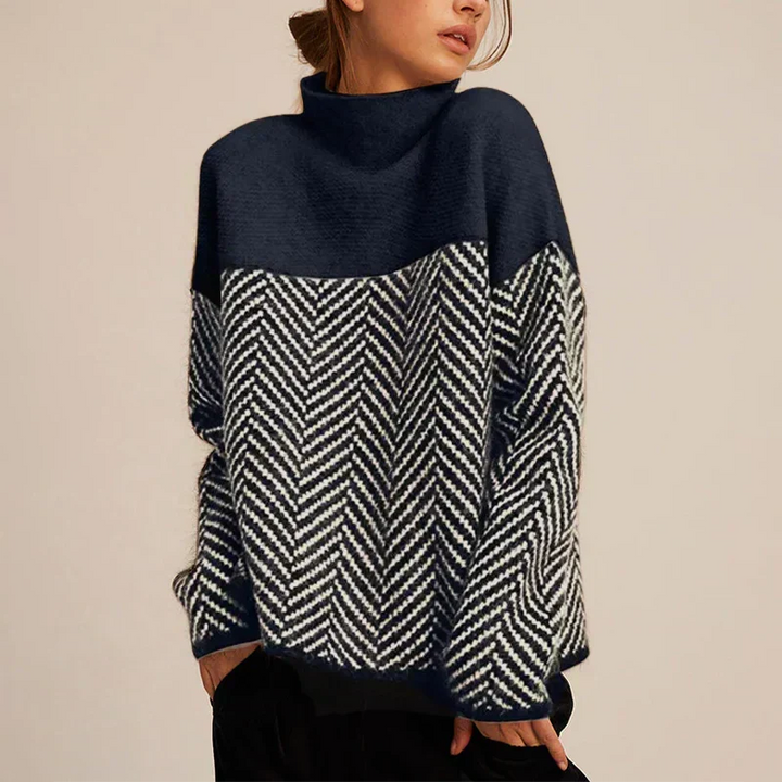 LINE – Warmer pullover with stand-up collar