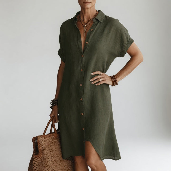 Genevieve - Premium Midi Shirt Dress