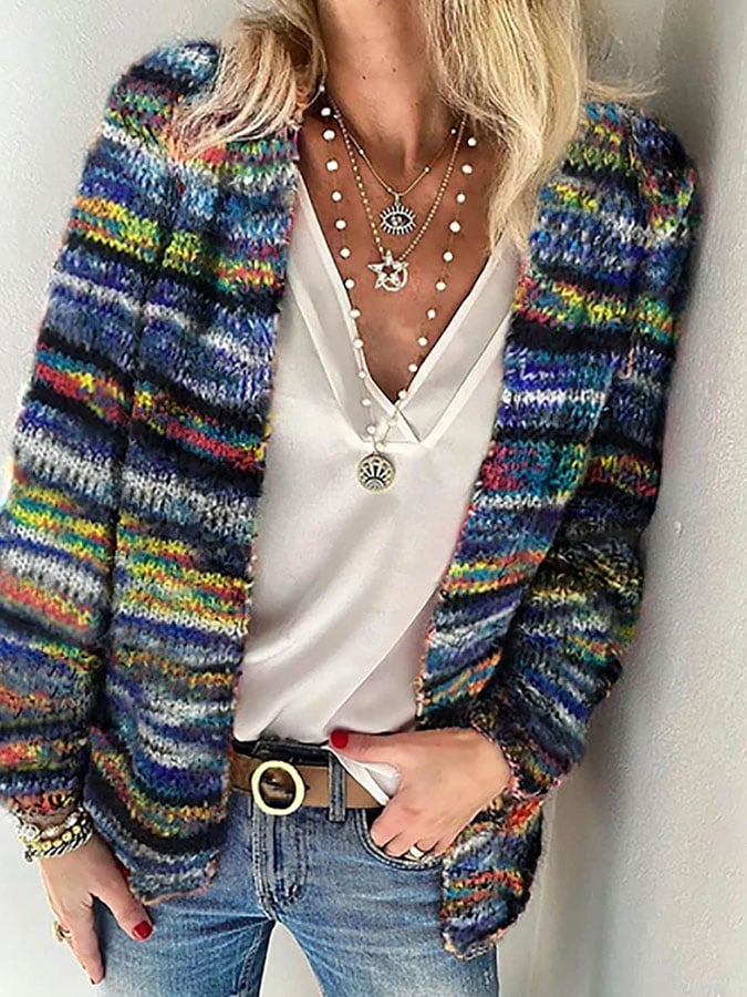 Marley | Women's Striped Multicolor Cardigan