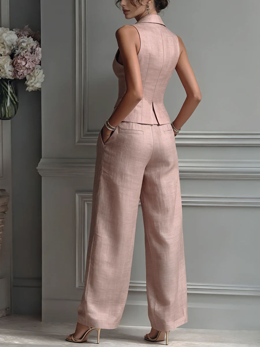 Button-Front Two-Piece Set