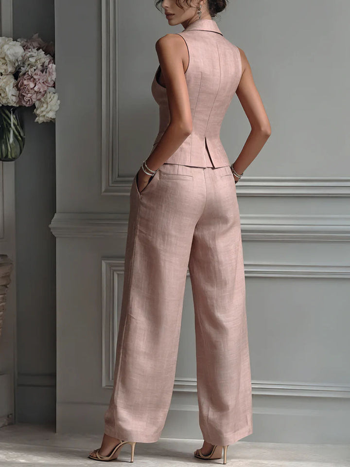 Button-Front Two-Piece Set