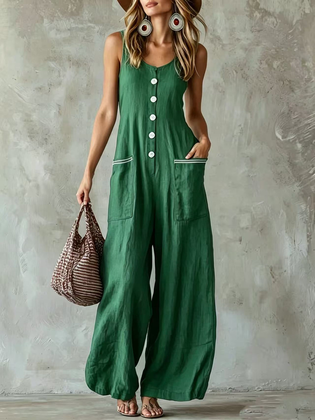 Nova | Summer Button Jumpsuit