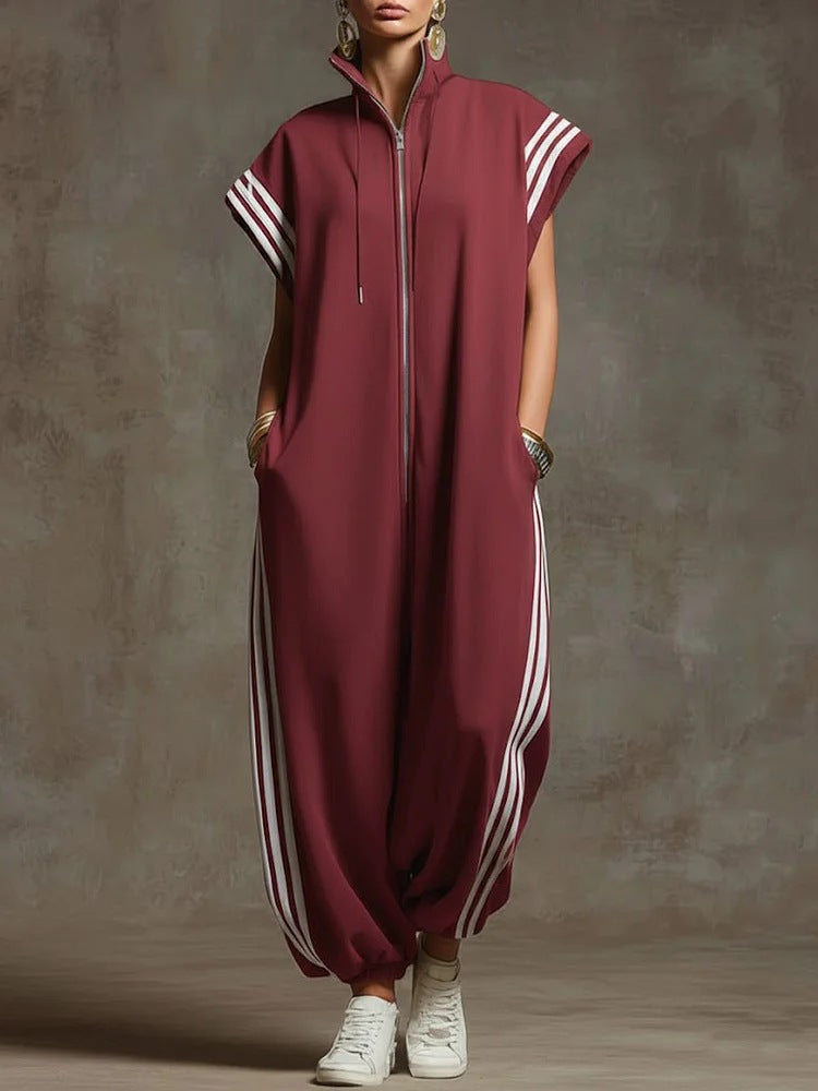 Bridgette | Zipper Neck Jumpsuit