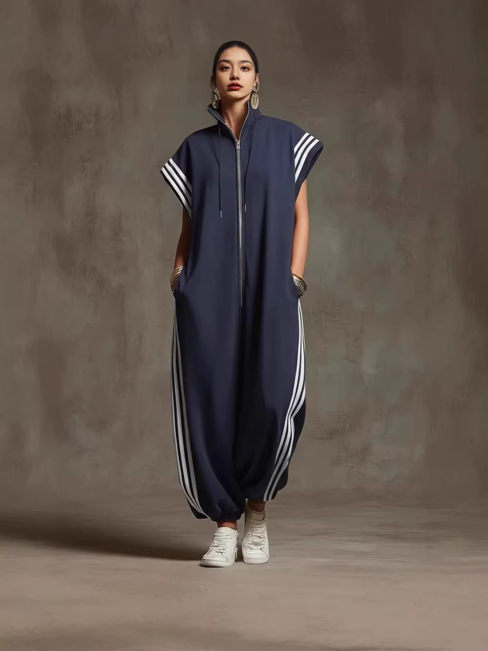 Bridgette | Zipper Neck Jumpsuit