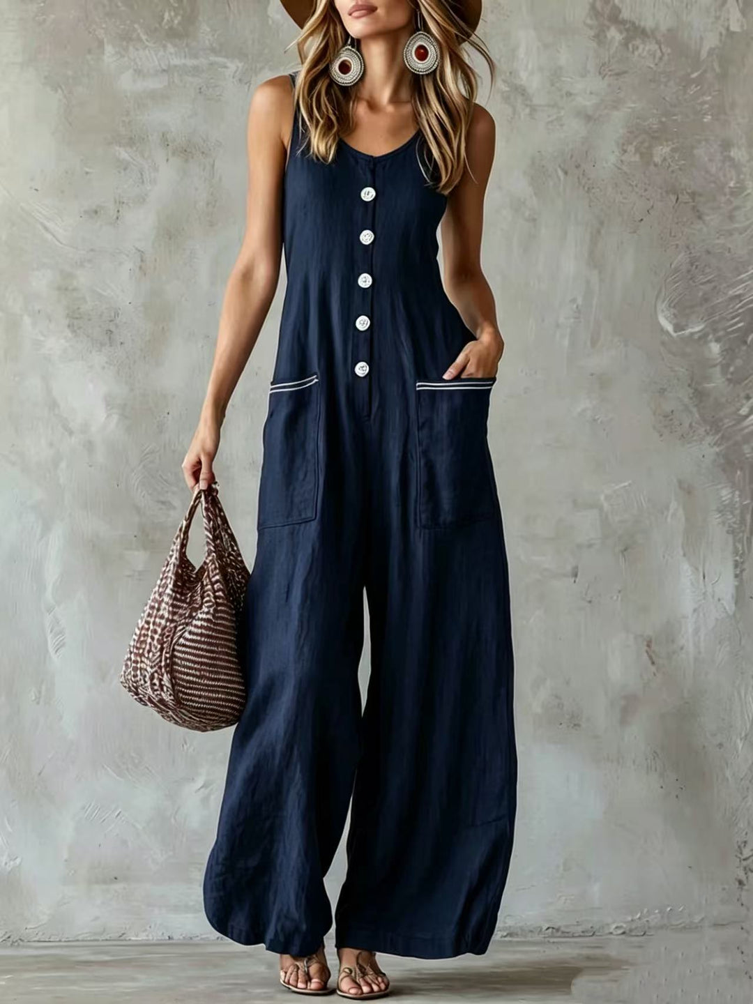 Nova | Summer Button Jumpsuit