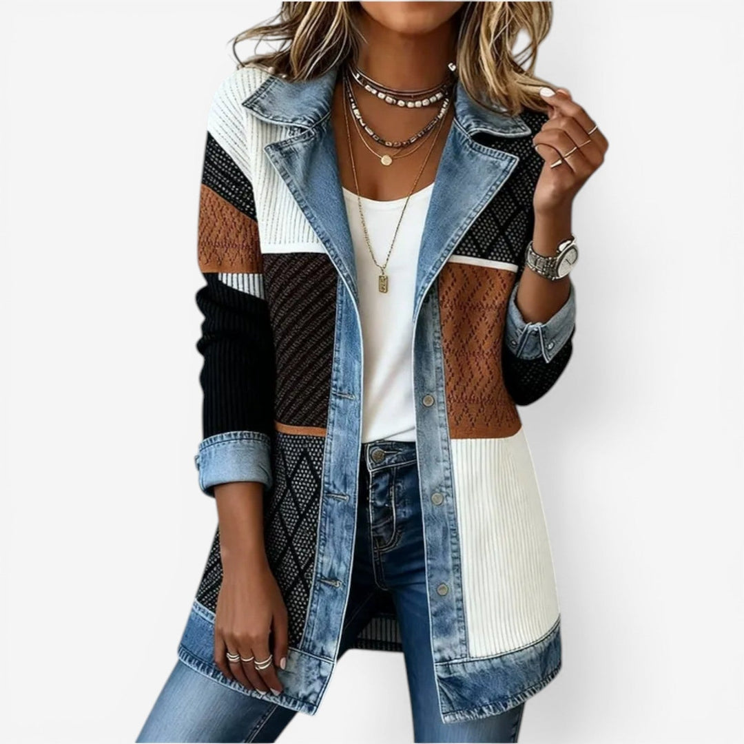 Emilia™ - Blazer in blended denim