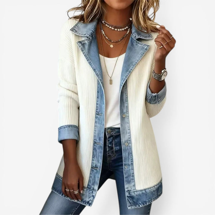 Emilia™ - Blazer in blended denim