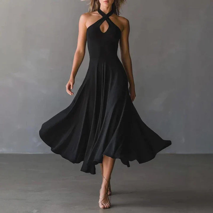 Finley | Women's Halter Neck A-line Maxi Dress