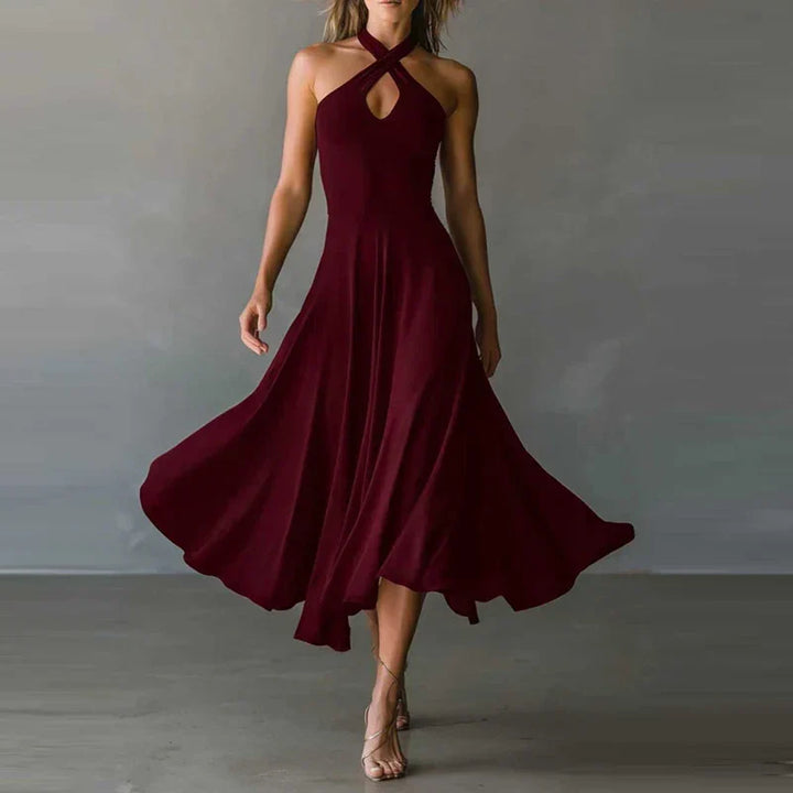 Finley | Women's Halter Neck A-line Maxi Dress