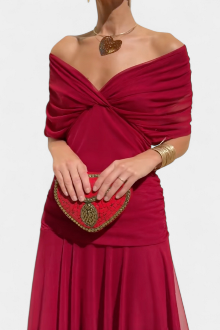 Alondra™ | Long Floral Dress with V-Neck