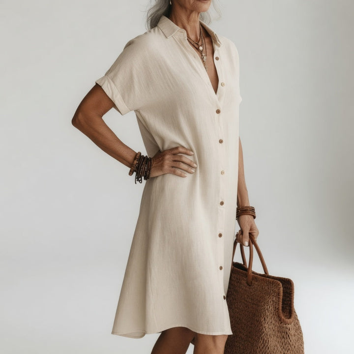 Genevieve - Premium Midi Shirt Dress