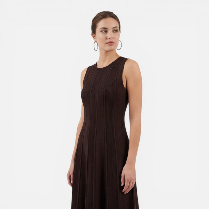 Isolde | Pleated Sleeveless Wedding Guest Maxi Dress