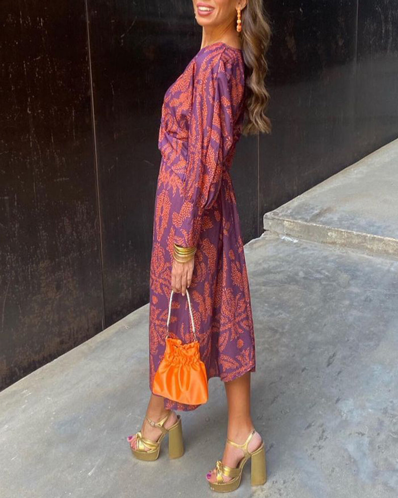 Adeline | Women's Fall Wedding Guest V-Neck Maxi Dress