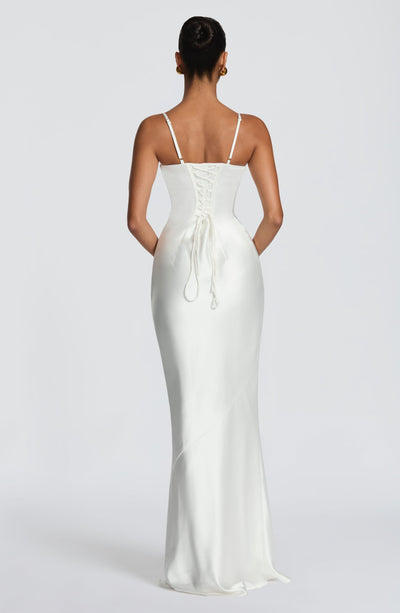 Fiona | Women's Evening Satin Cupped Maxi Dress