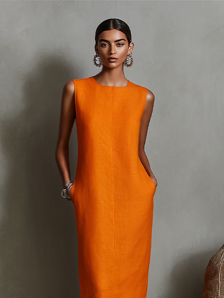Women's Orange Shift Dress