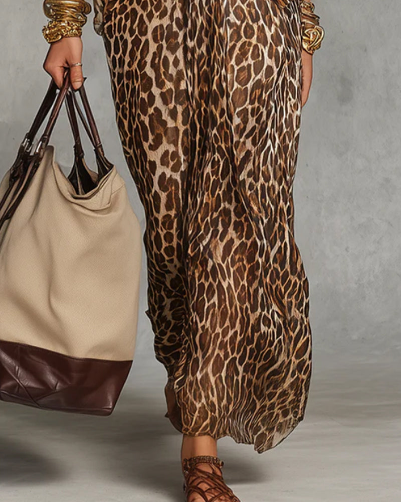 Zahara | Women's Deep V Neck Kimono Sleeve Resort Caftan Dress
