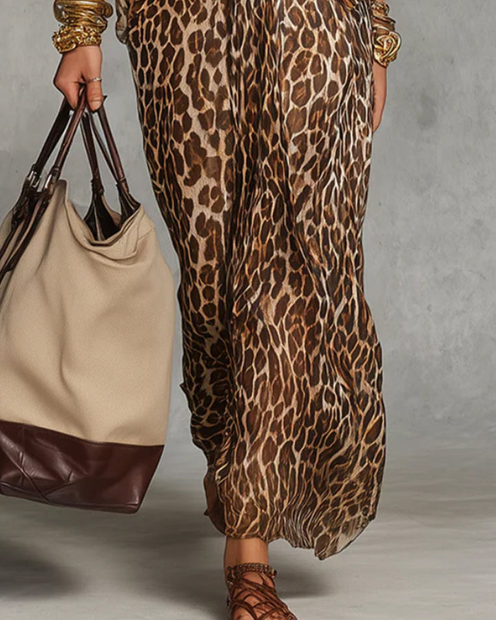 Zahara | Women's Deep V Neck Kimono Sleeve Resort Caftan Dress