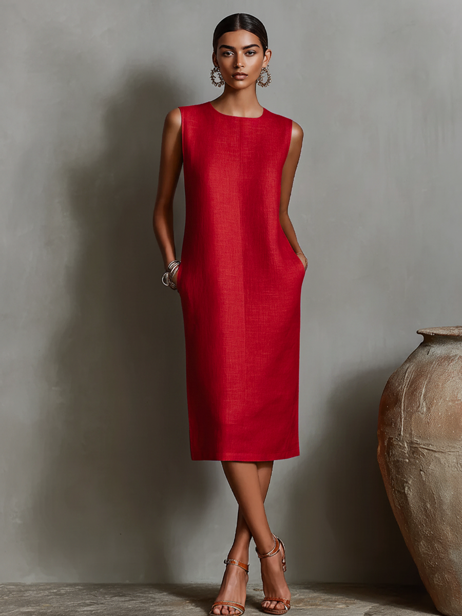 Women's Orange Shift Dress
