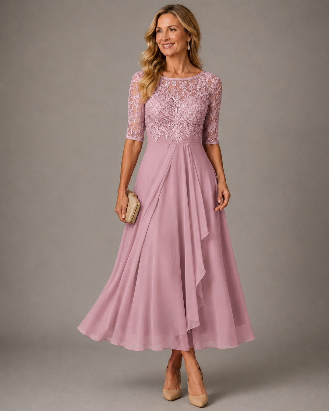 Effie™ Lace Bodice Midi Dress