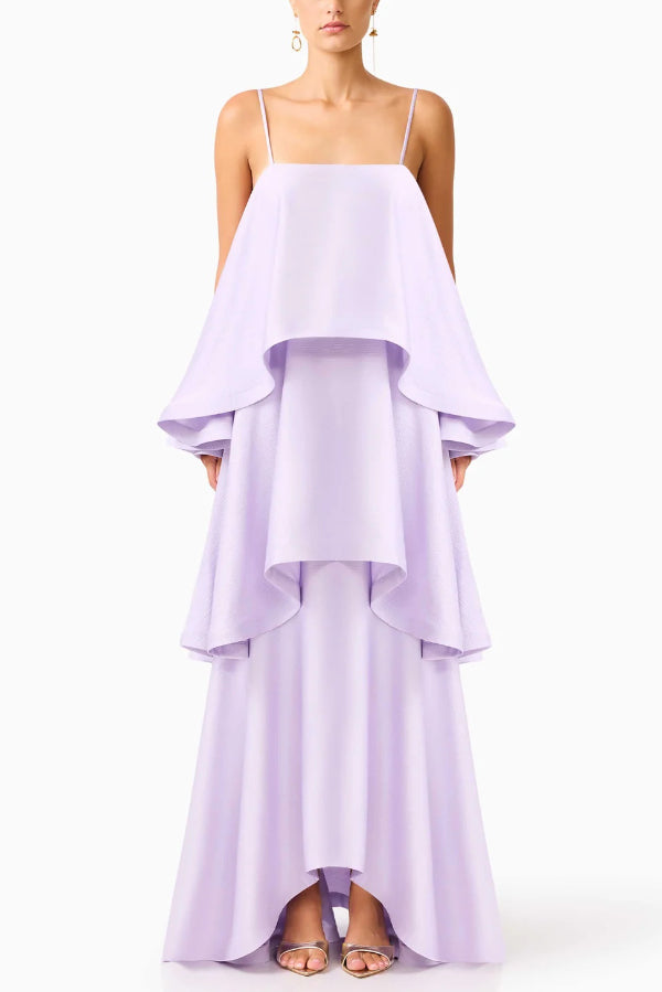 Mia | Women's Elegant Satin Open Back Maxi Dress