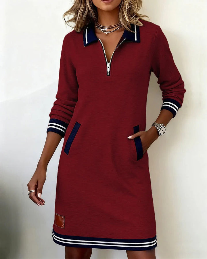 Elena™ | Long Sleeve Cotton Dress