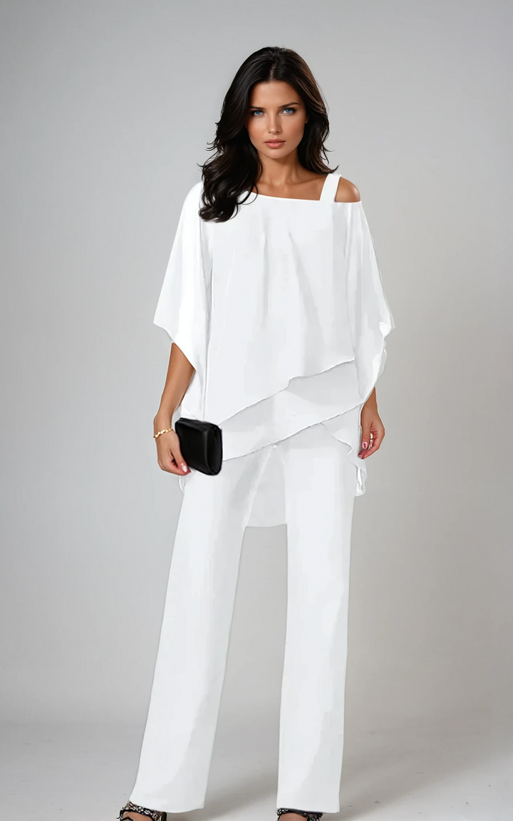 Cynthia | Elegant Layered Two Piece Dressy Summer Set