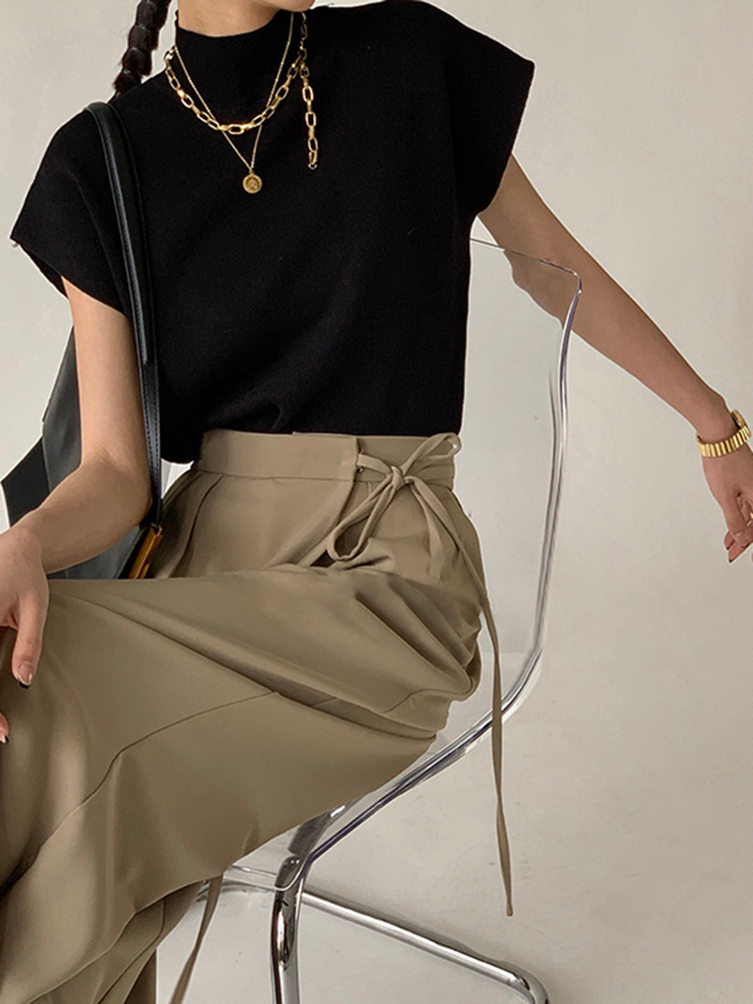 Michelle | Women's Mock Neck Short Sleeve Casual Top