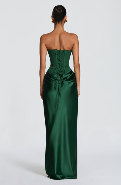 Noelle | Women's Evening Satin Cowl Neck Maxi Dress