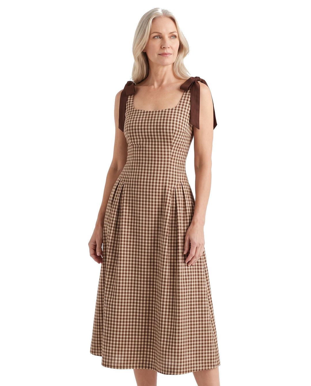 Lottie | Women's Plaid Sheath Midi Dress