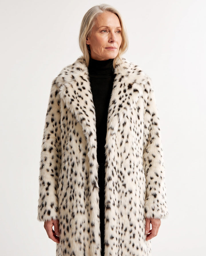 Selma | Women's Leopard Print Longline Coat
