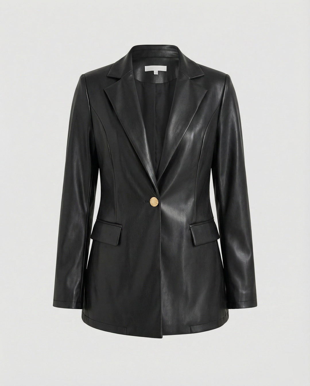 Magda-Verna | Women's Houndstooth Tailored Single-Button Blazer
