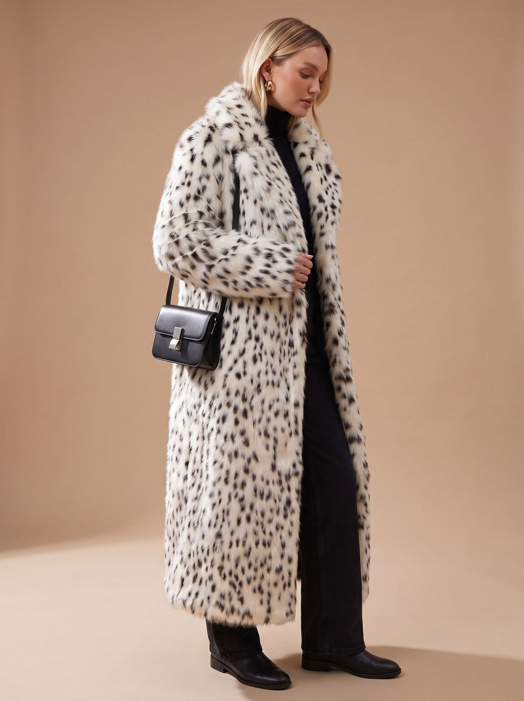 Selma | Women's Leopard Print Longline Coat