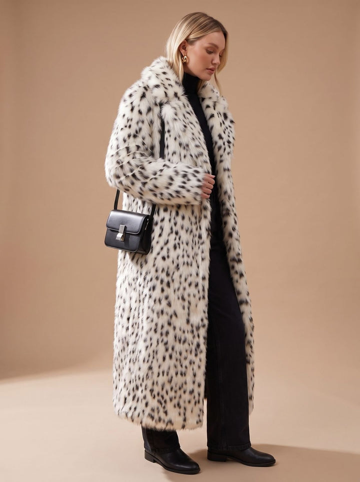 Selma | Women's Leopard Print Longline Coat