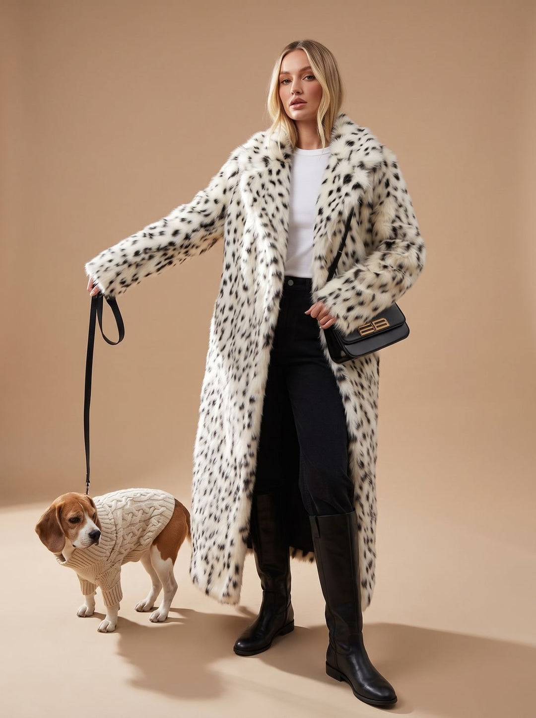 Selma | Women's Leopard Print Longline Coat