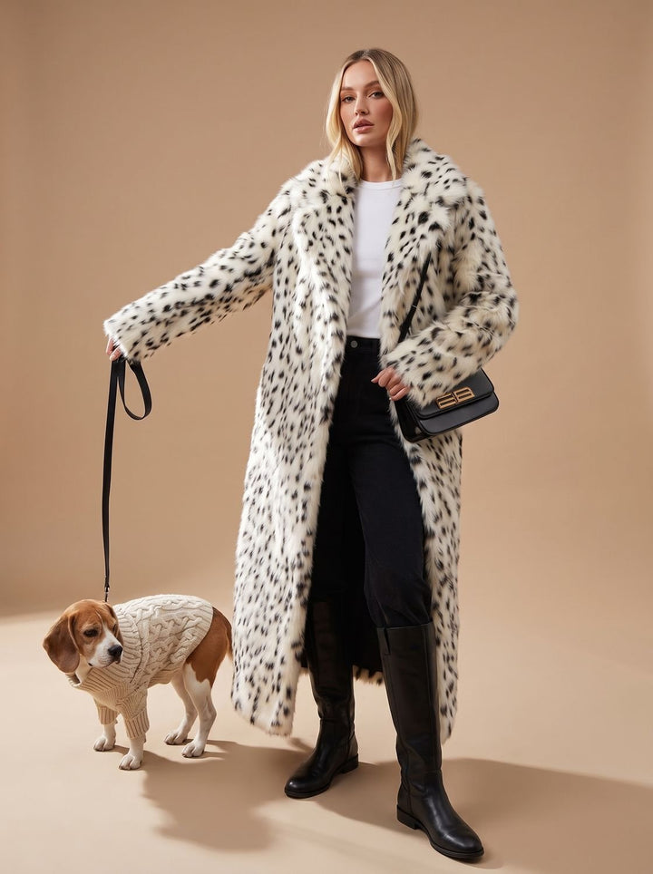 Selma | Women's Leopard Print Longline Coat