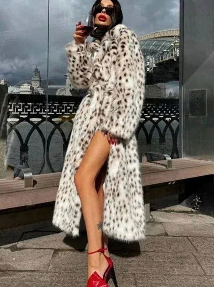 Selma | Women's Leopard Print Longline Coat