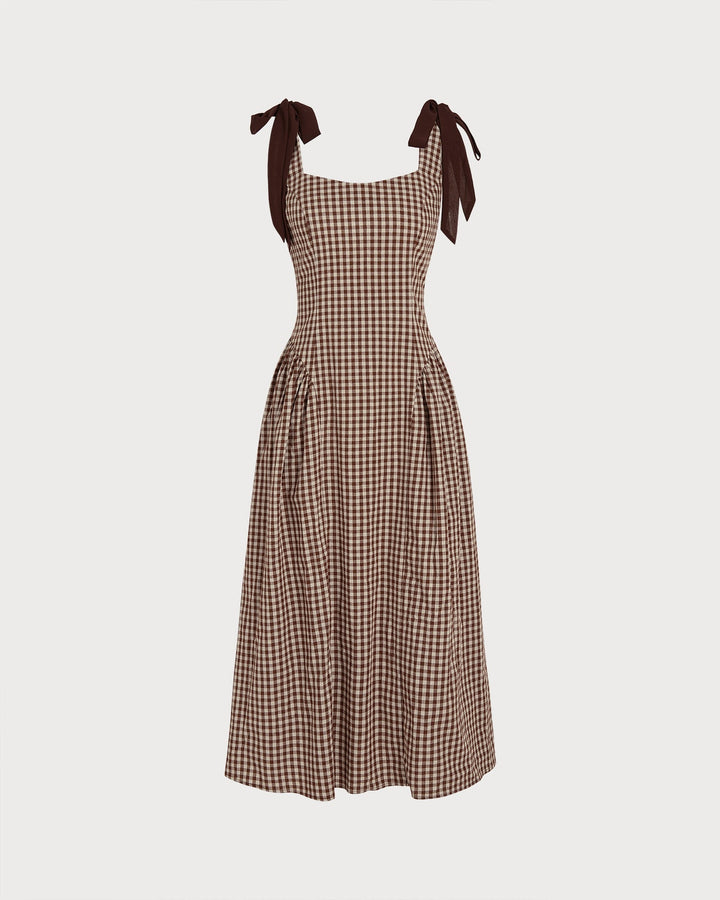 Lottie | Women's Plaid Sheath Midi Dress