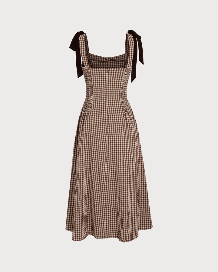 Lottie | Women's Plaid Sheath Midi Dress