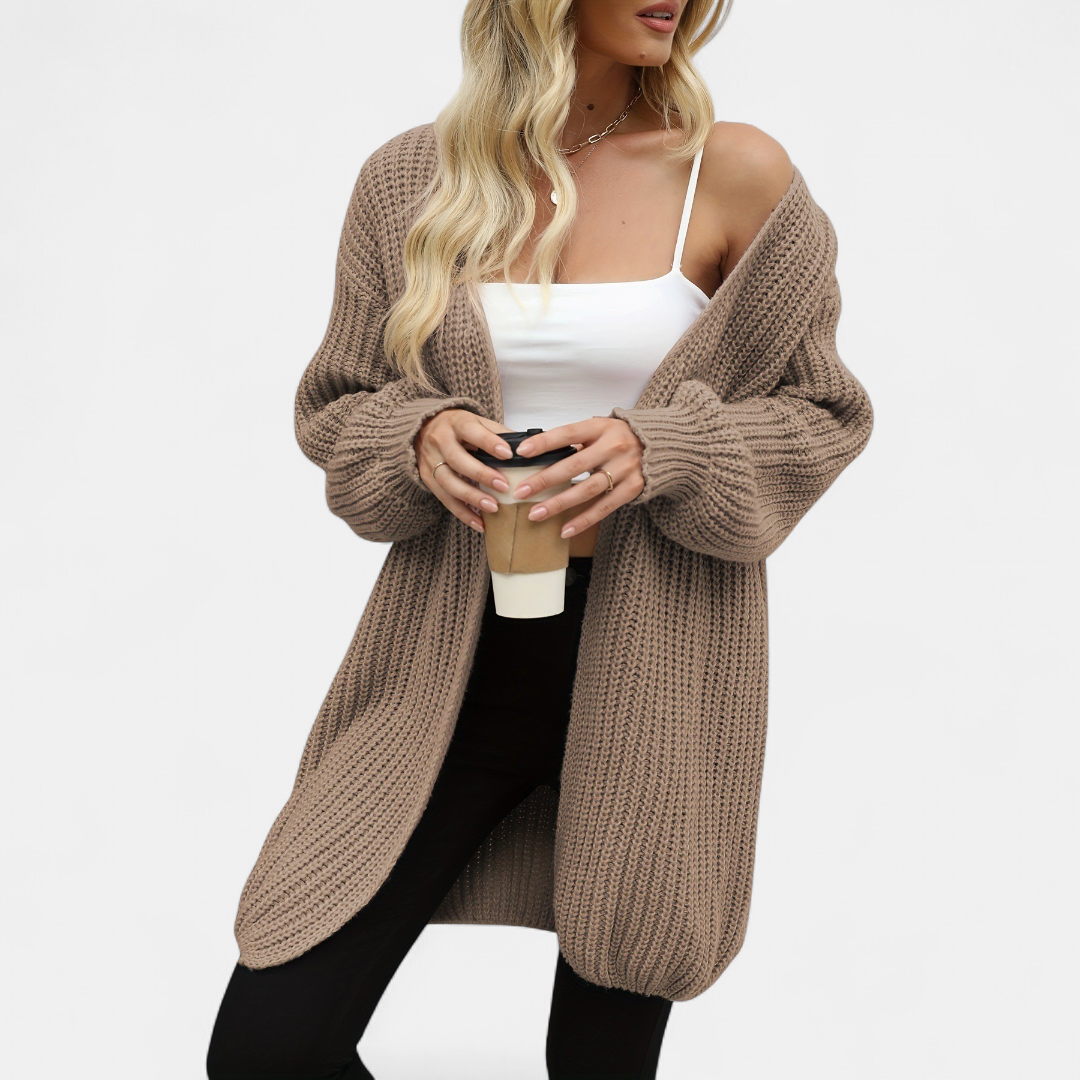 ALBA | Women's Oversized Long Knit Cardigan Sweater